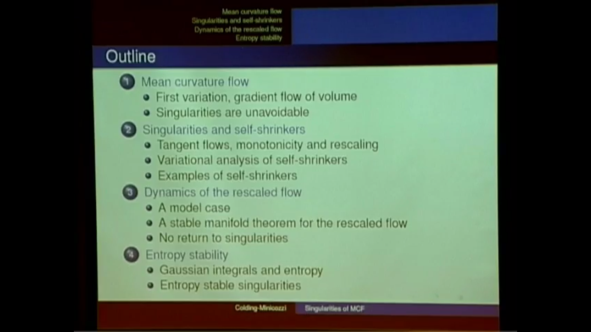 Singularities and Dynamics of Mean Curvature Flow Thumbnail