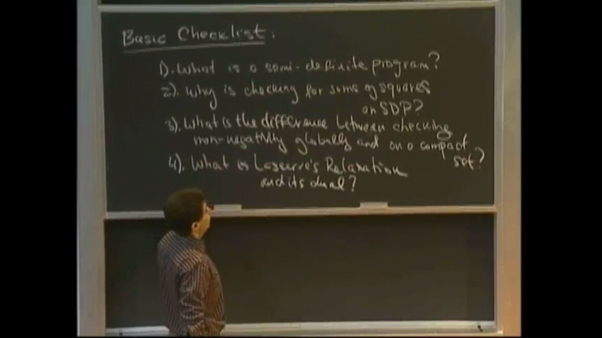 Algebraic, Geometric, And Combinatorial Methods For Optimization: lecture 12 Thumbnail