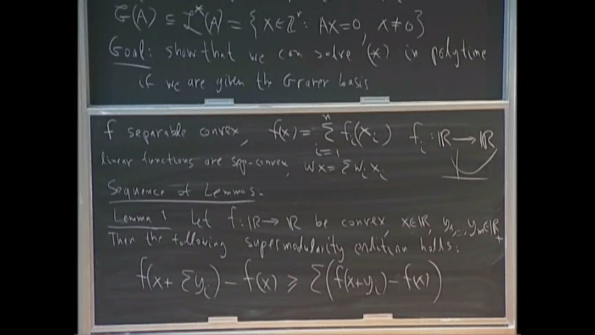 Algebraic, Geometric, And Combinatorial Methods For Optimization: lecture 19 Thumbnail