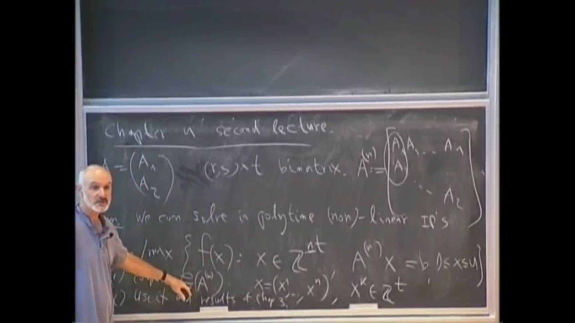 Algebraic, Geometric, And Combinatorial Methods For Optimization: lecture 24 Thumbnail