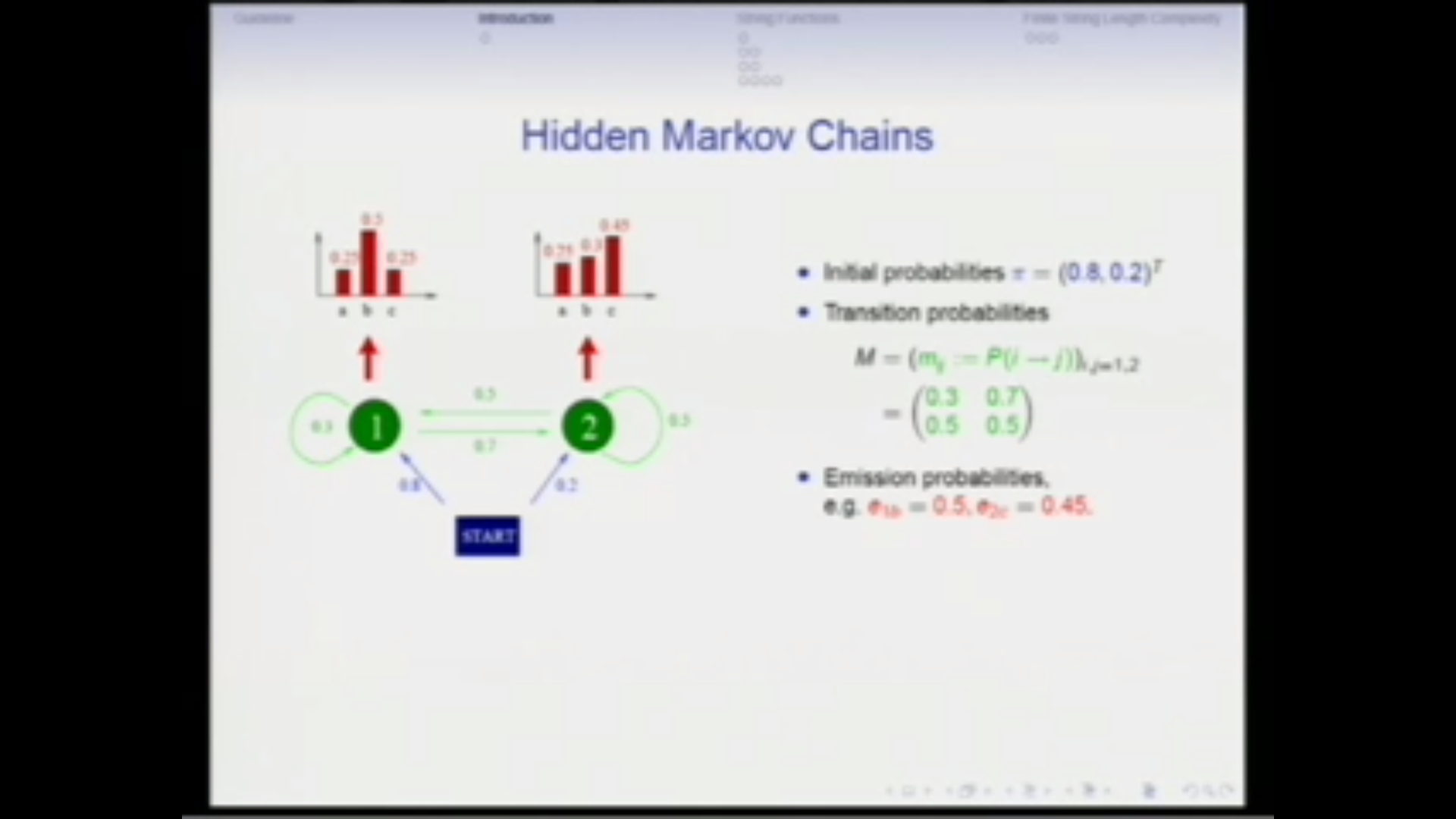 Equations for hidden Markov models Thumbnail