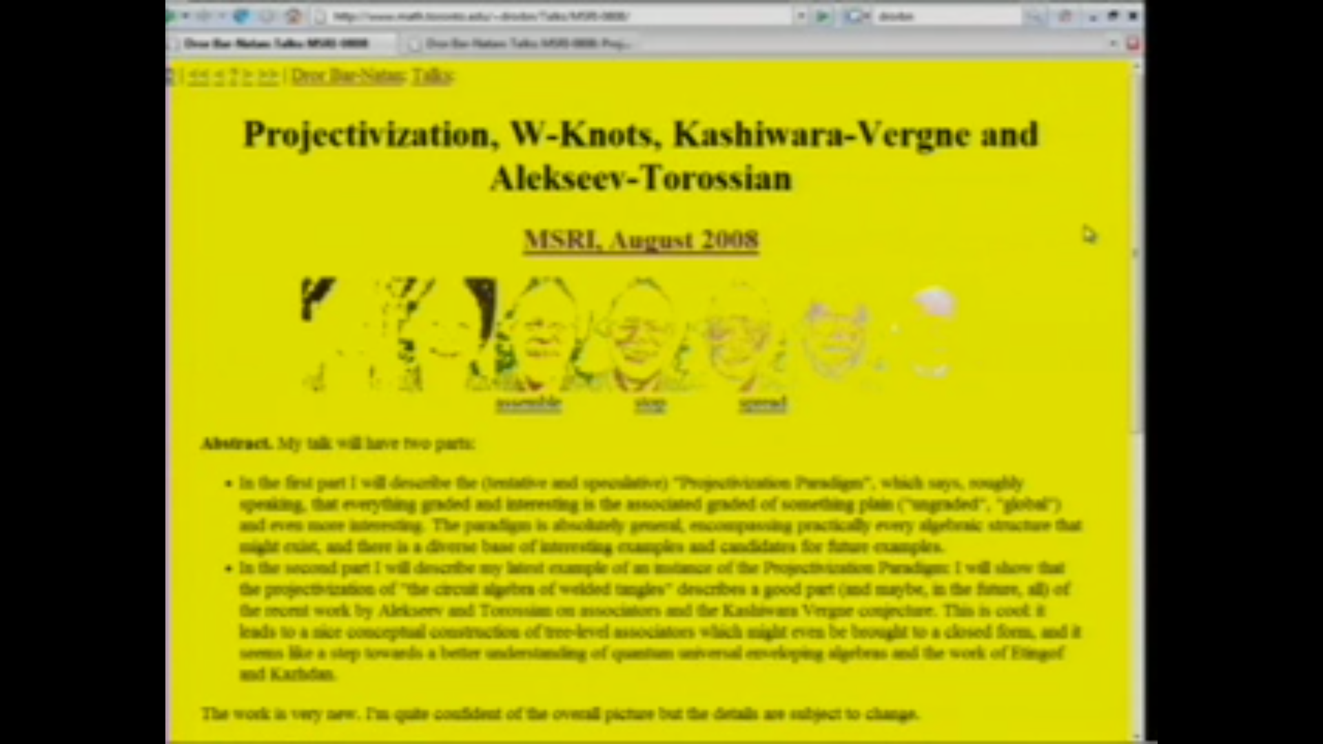 Projectivization, W-Knots, Kashiwara-Vergne and Alekseev-Torossian Thumbnail