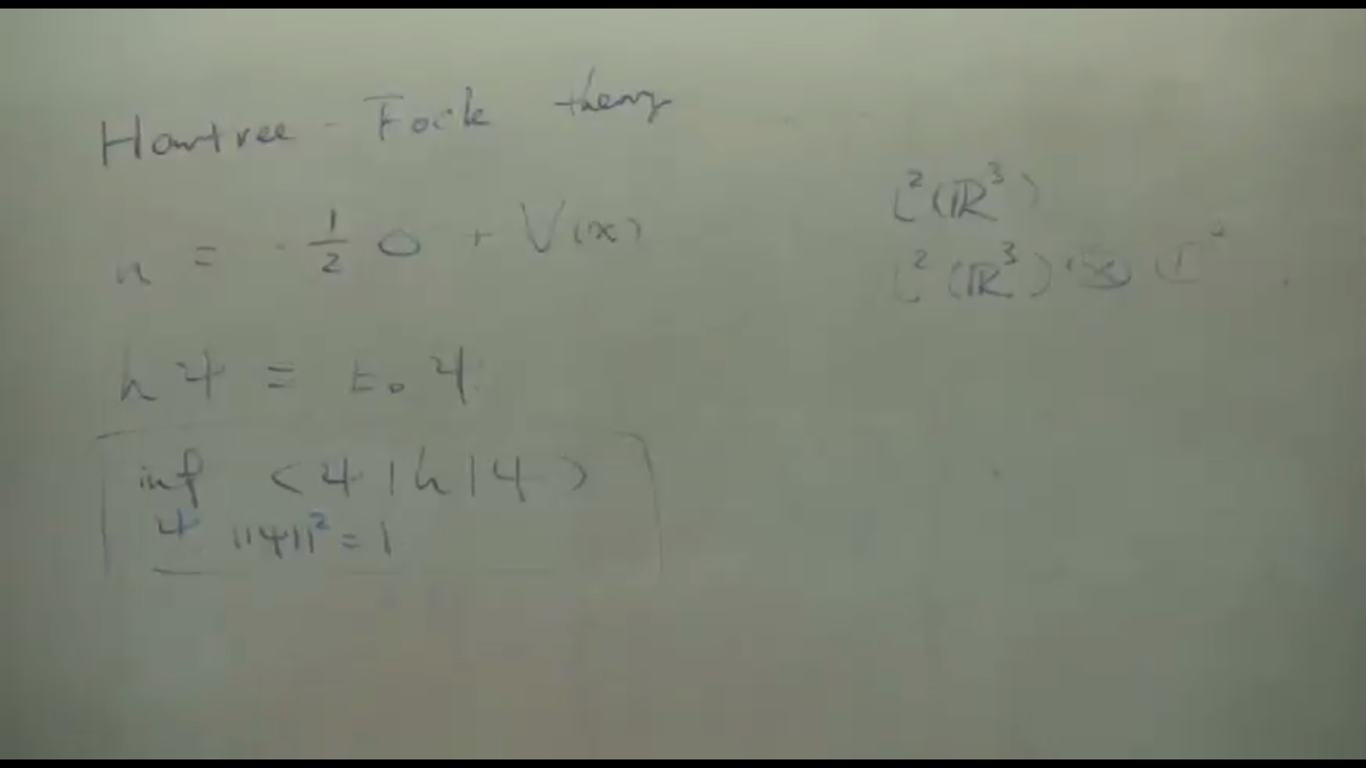 Electronic Structure Theory, lecture 7 Thumbnail