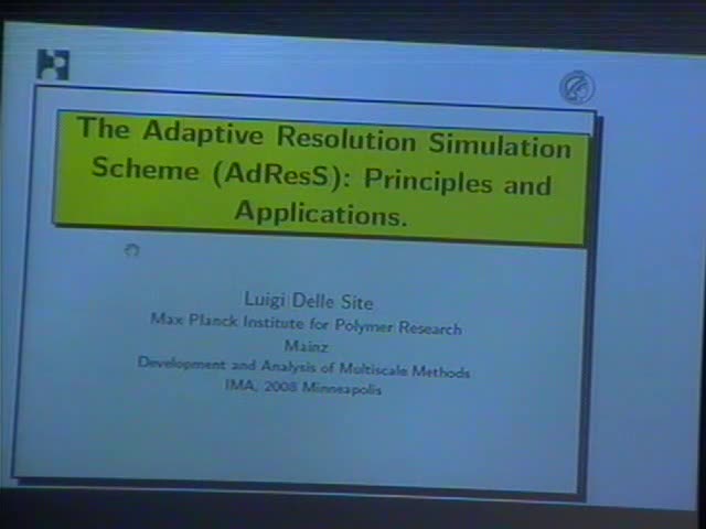 The adaptive resolution simulation scheme (AdResS): Basic
principles and applications
 Thumbnail