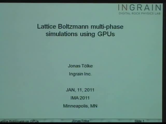 Lattice Boltzmann Multi-Phase Simulations in Porous Media using GPUs Thumbnail