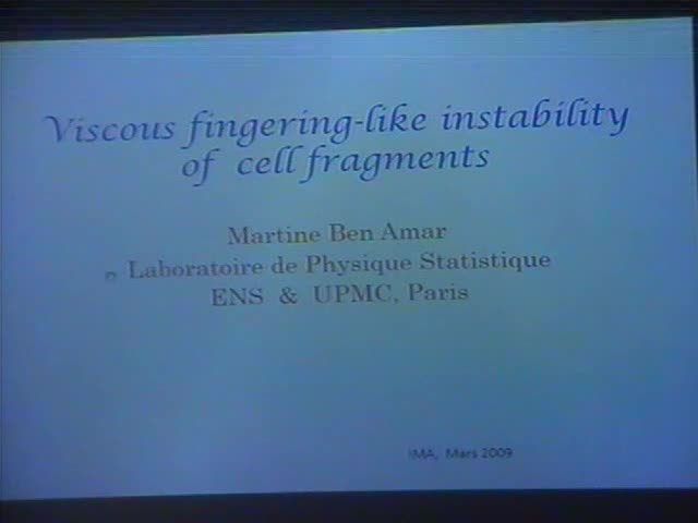 Viscous fingering-like instability of cell fragments: a
non-linear analysis Thumbnail