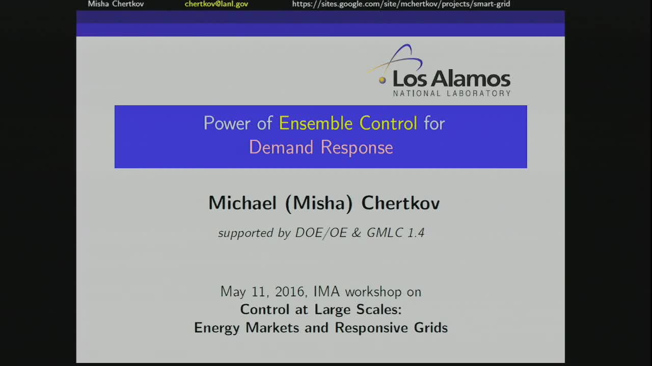 Power of Ensemble Control for Demand Response Thumbnail