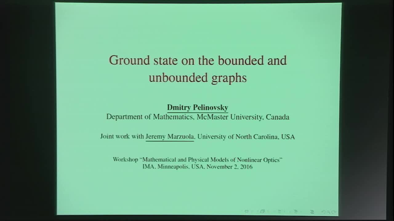 Ground states on the bounded and unbounded graphs Thumbnail