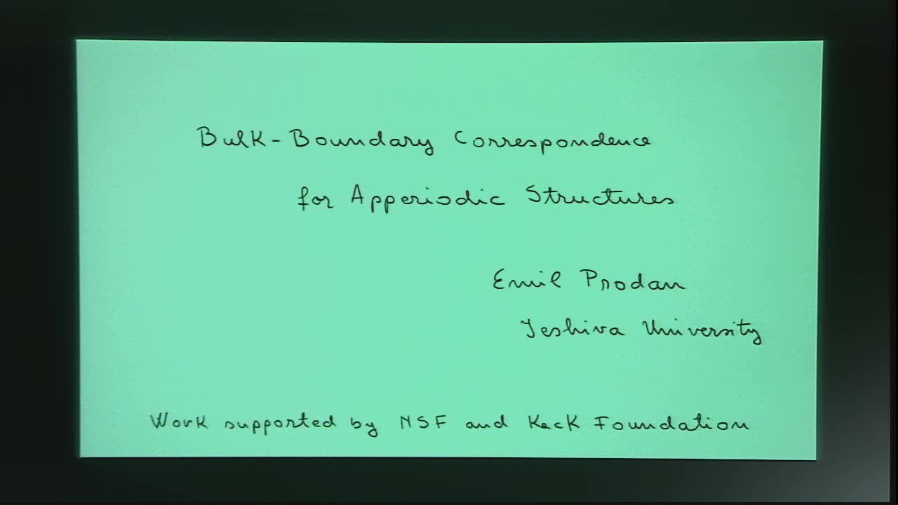 The Bulk-Boundary Correspondence in Aperiodic Systems: A K-Theoretic Approach Thumbnail