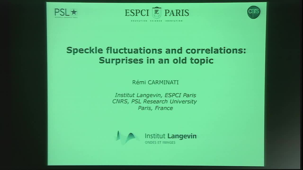 Correlations in optical speckles: Surprises in an old topic Thumbnail