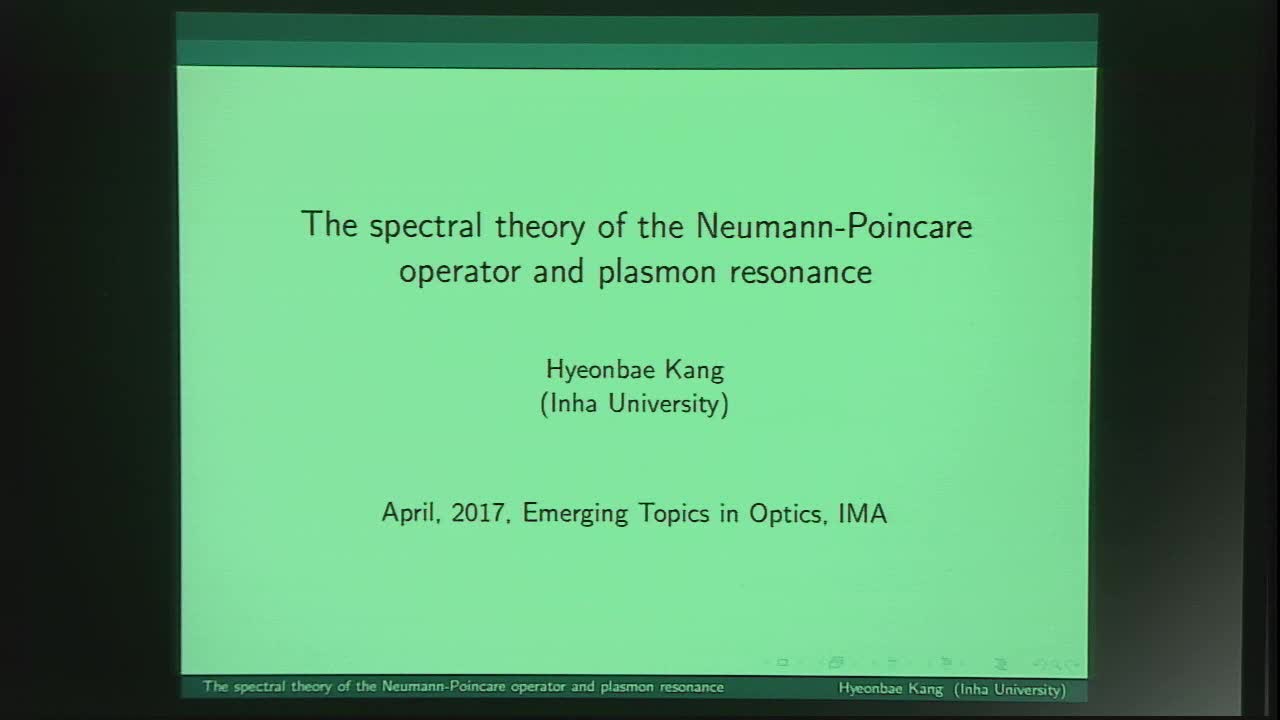 The Spectral Theory of the Neumann-Poincare Operator and Plasmon Resonance Thumbnail