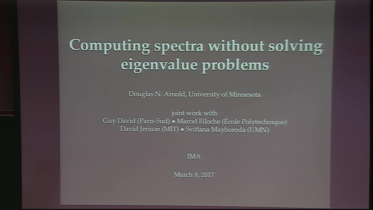 Computing Spectra Without Solving Eigenvalue Problems Thumbnail