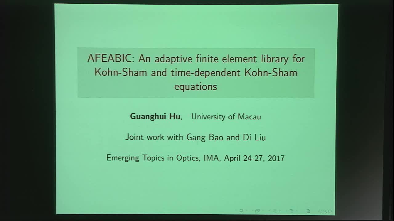 AFEABIC: An adaptive finite element library for Kohn-Sham and time-dependent Kohn-Sham equations Thumbnail