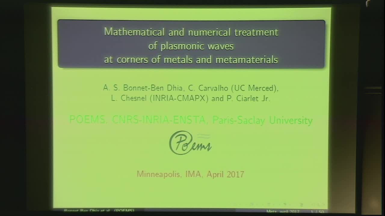 Mathematical and numerical treatment of plasmonic waves at corners of metals and metamaterials Thumbnail