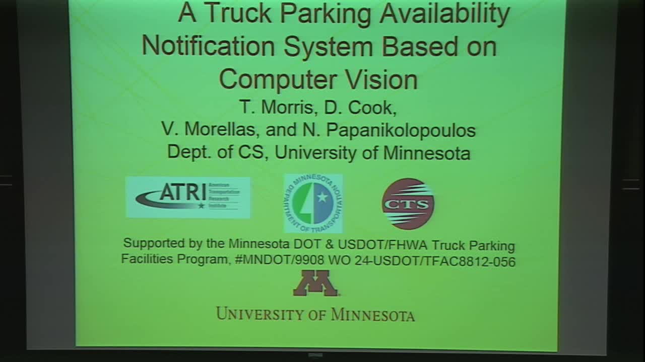 A Truck Parking Availability Notification System Based on Computer Vision Thumbnail