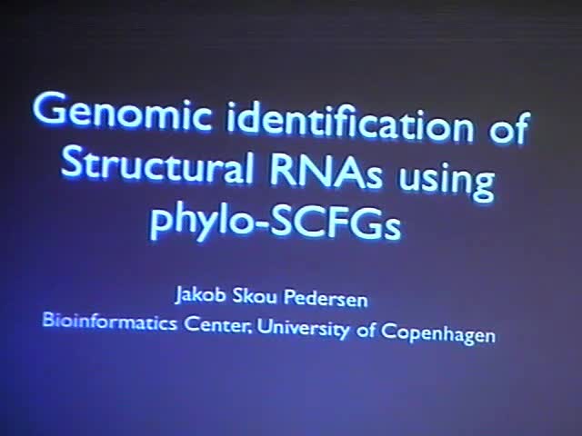 Genomic Identification of Structural RNAs using phylo-SCFGs  Thumbnail