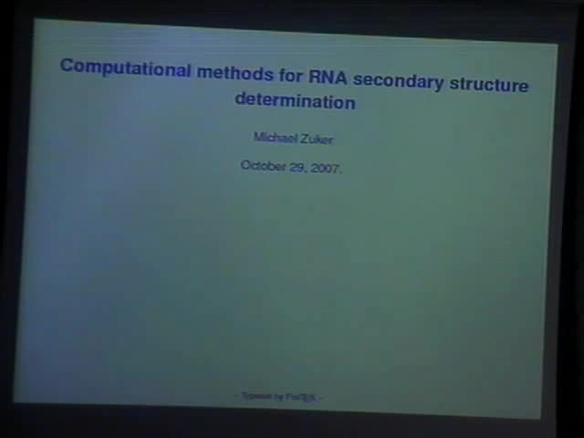 Computational Methods for RNA Secondary Structure Determination Thumbnail