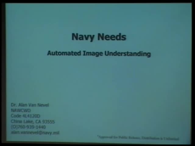 Government/DoD/Navy talk: Navy needs Automated image understanding Thumbnail