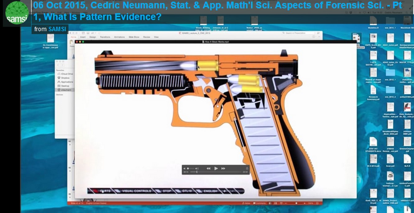 Forensics Fall Course: Cedric Neumann - Statistics and Applied Mathematical Science Aspects of Forensic Science – Part 1; What Is Pattern Evidence? Thumbnail