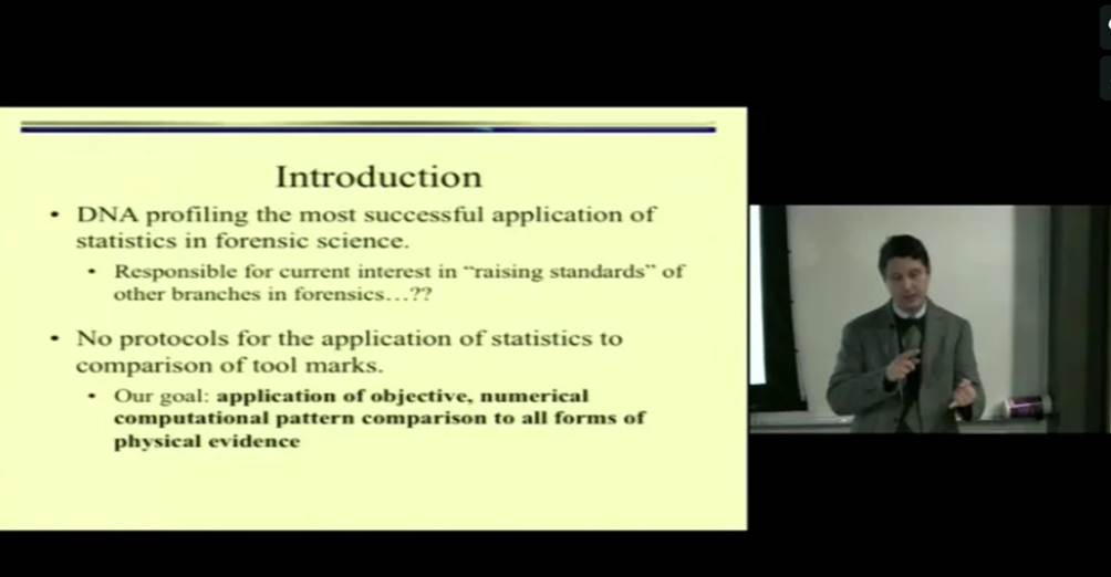 Forensics Spring Course: Nick Petraco- Statistical Models for Toolmarks Thumbnail