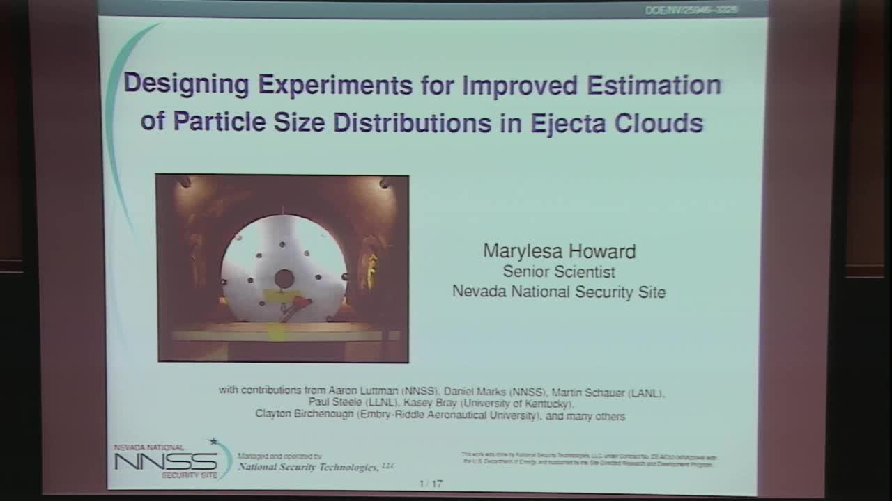 Designing Experiments for Improved Estimation of Particle Size Distributions in Ejecta Clouds Thumbnail