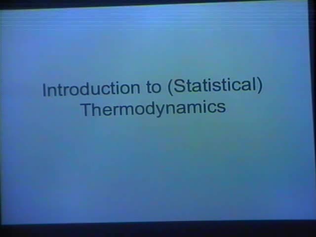 Lecture 4: Basics of statistical mechanics. <br>
<em>Description of statistical mechanical ensembles and implications for simulation.</em> Thumbnail