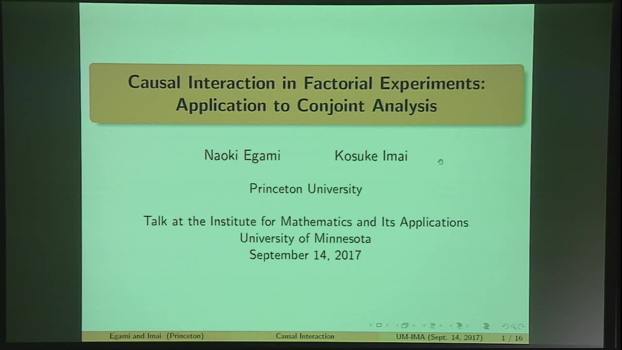 Causal Interaction in Factorial Experiments: Application to Conjoint Analysis Thumbnail