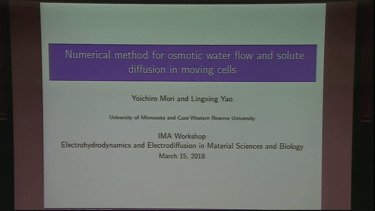 Numerical method for osmotic water flow and solute diffusion in moving cells Thumbnail