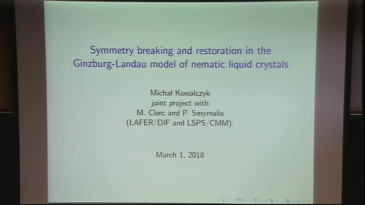 Symmetry breaking and restoration  in the Ginzburg-Landau model of nematic liquid crystals Thumbnail