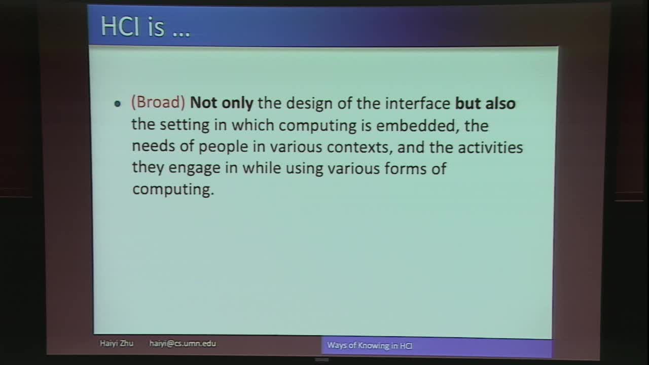 Local keynote lecture: Ways of Knowing in HCI Thumbnail