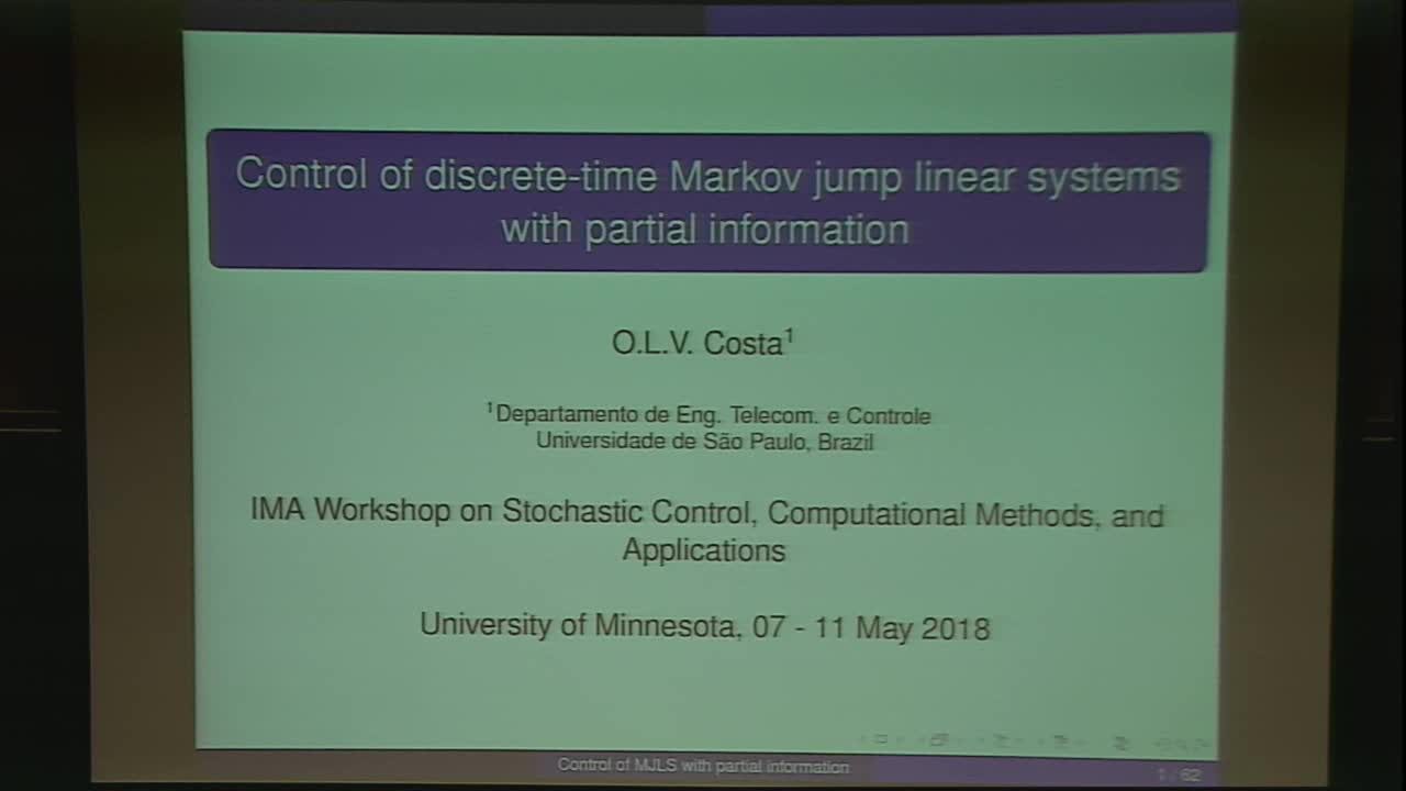 Control of discrete-time Markov jump linear systems with partial information Thumbnail