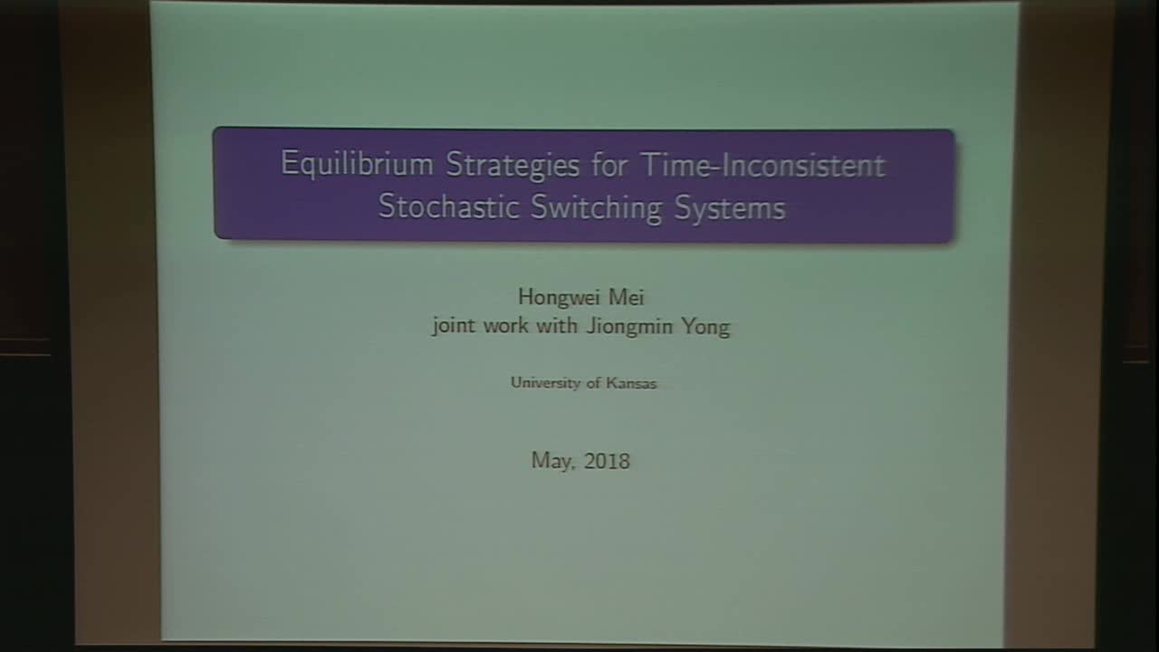 Equilibrium Strategies for Time-Inconsistent Stochastic Switching Systems Thumbnail