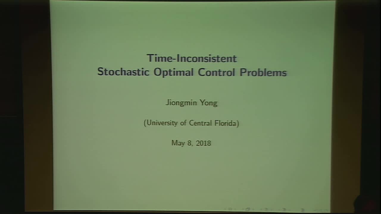 Time-Inconsistent Optimal Control Problems Thumbnail