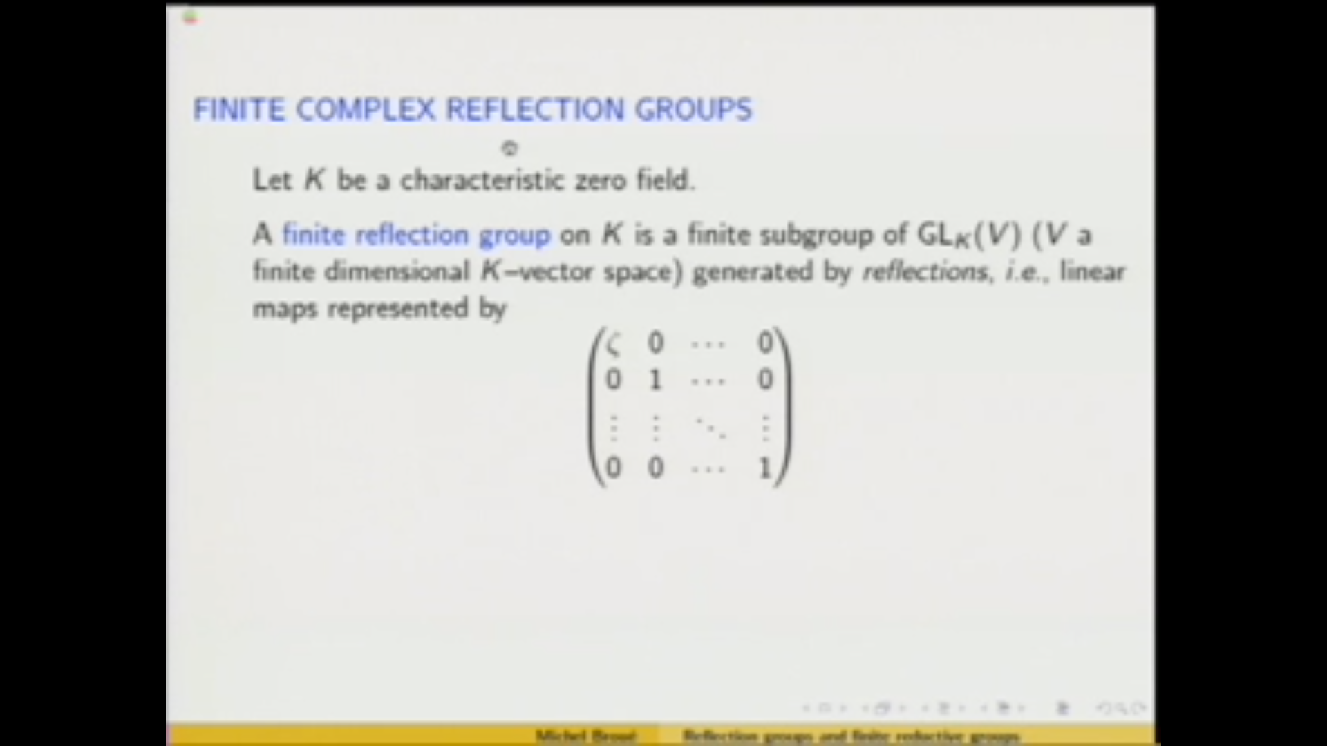 Complex Reflection Groups in Representations of Finite Reductive Groups Thumbnail