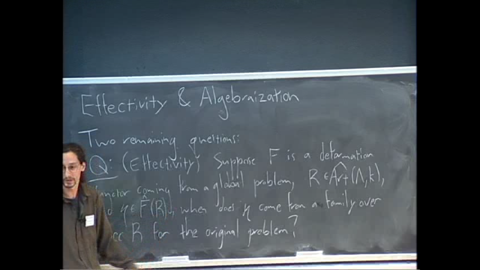 Deformation Theory and Moduli in Algebraic Geometry, lecture 24 Thumbnail