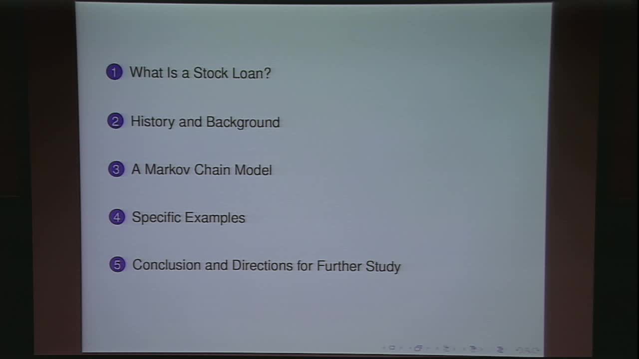 Stock Loan Valuation Under Brownian Motion-Based and Markov Chain Stock Models Thumbnail