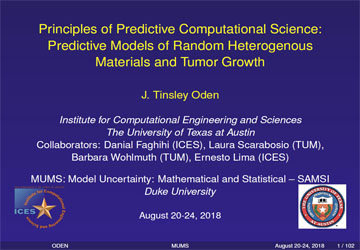 Principles of Predictive Computational Science: Predictive Models of Random Heterogeneous Materials and Tumor Growth Thumbnail