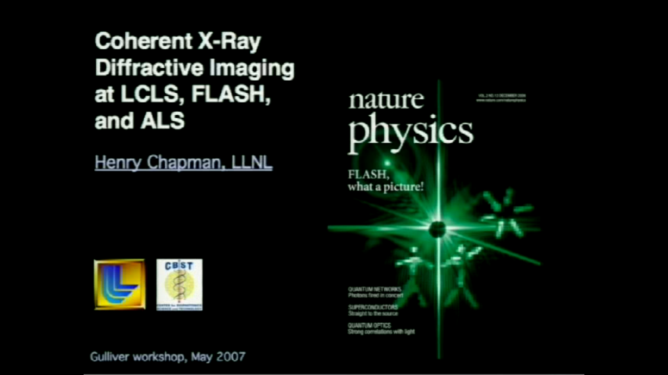 Diffractive imaging at LCLS, FLASH, and ALS Thumbnail