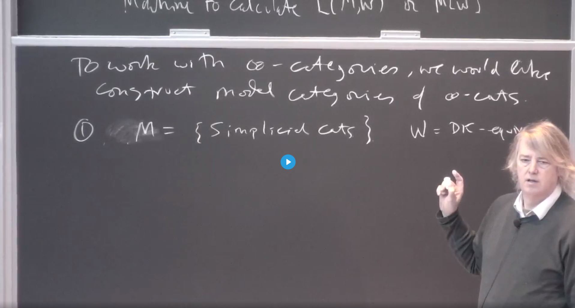 Introductory Workshop: Derived Algebraic Geometry And Birational Geometry And Moduli Spaces - Infinity categories and why they are useful, III Thumbnail