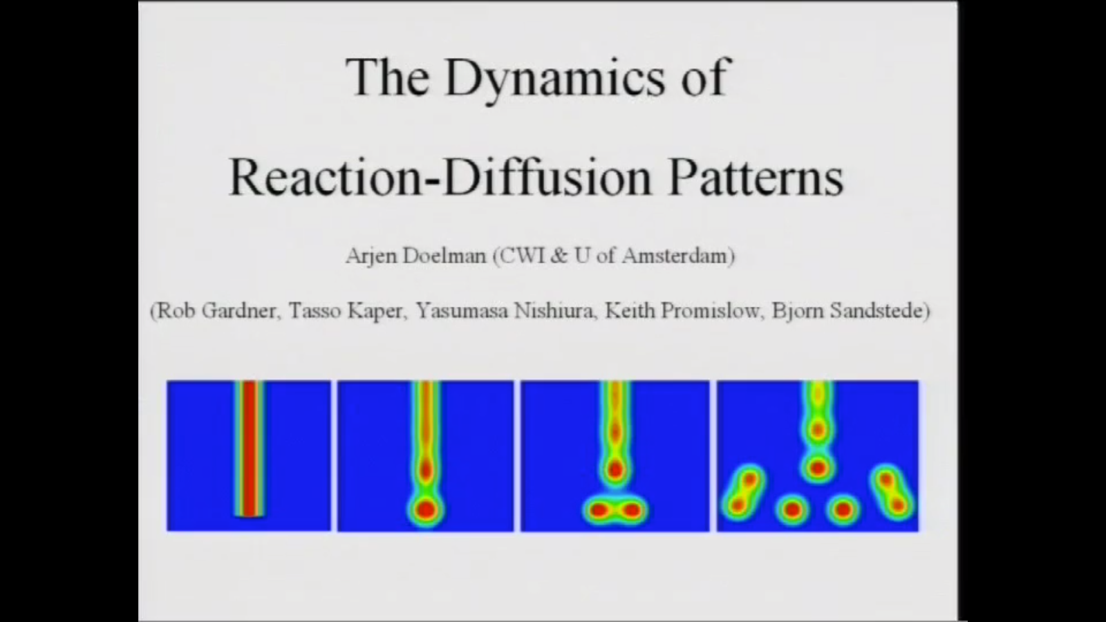 Dynamics of Reaction-Diffusion Patterns Thumbnail