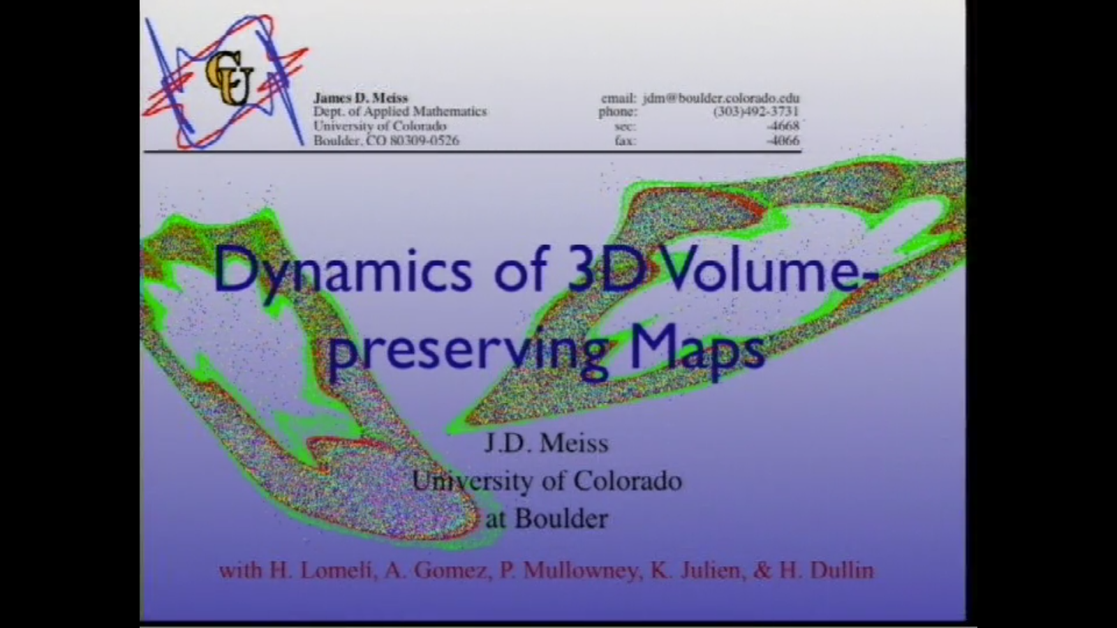 Dynamics of 3D Volume-Preserving Maps Thumbnail