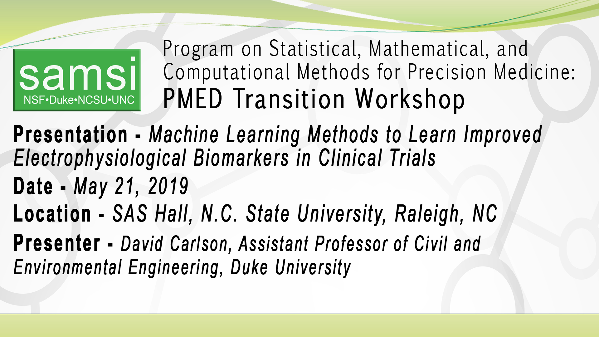 PMED Transition Workshop: Machine Learning Methods to Improve Biomarkers in Clinical Trials Thumbnail