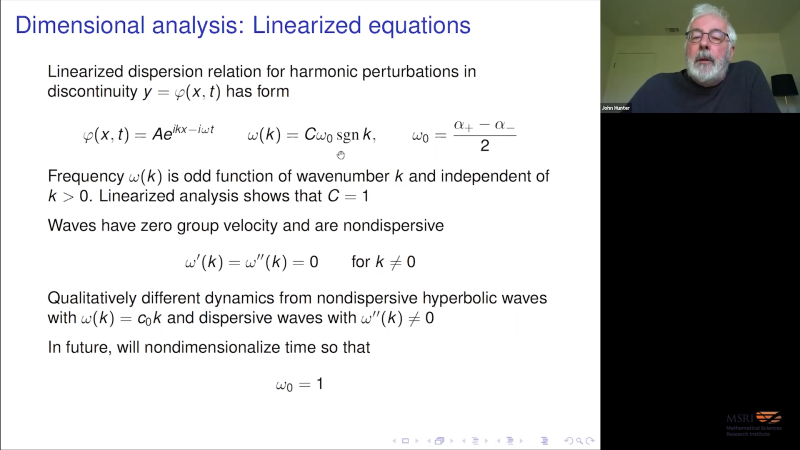 Wave propagation on vorticity discontinuities and the Burgers-Hilbert equation Thumbnail