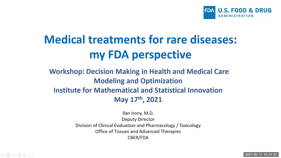 Medical treatments for rare diseases: my FDA perspective Thumbnail