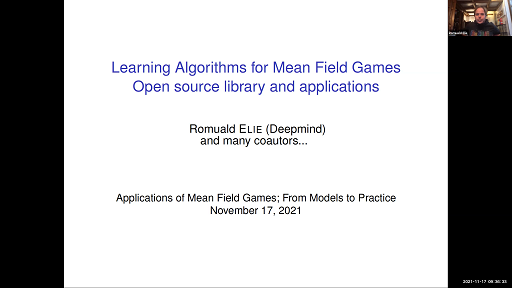 Learning algorithms for Mean Field Games Thumbnail