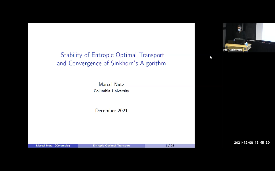 Stability of entropic optimal transport and convergence of Sinkhorn’s algorithm Thumbnail