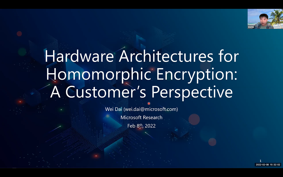 Hardware Architectures for Homomorphic Encryption: A Customer’s Perspective Thumbnail