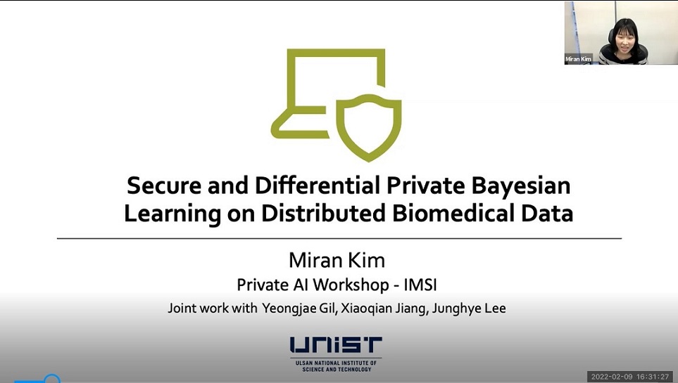 Secure and differential private Bayesian learning on distributed biomedical data Thumbnail