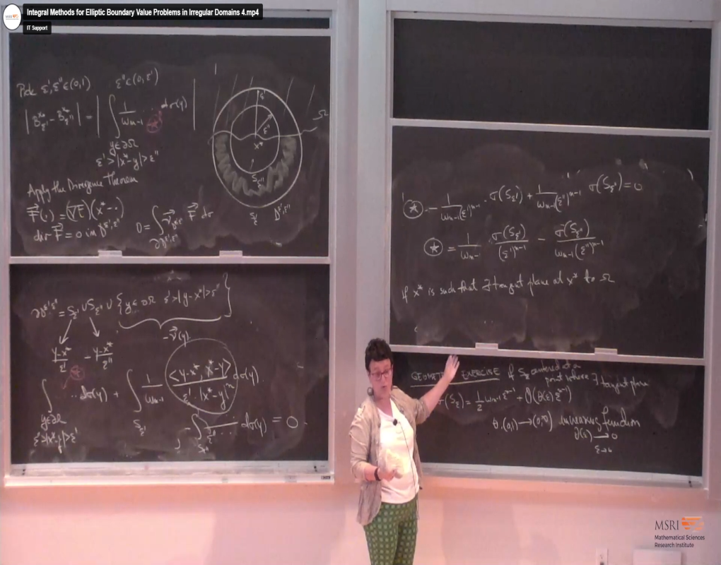 Integral Methods for Elliptic Boundary Value Problems in Irregular Domains - Lecture IV Thumbnail