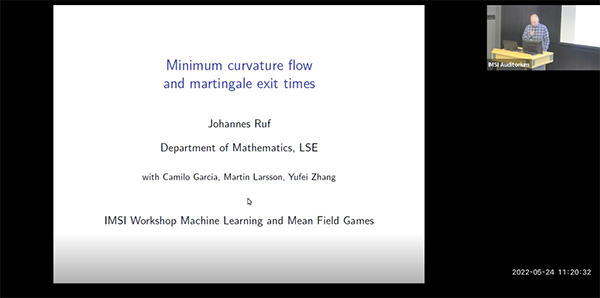 Minimum curvature flow and martingale exit times Thumbnail